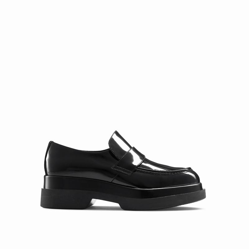 Russell & Bromley Geri Womens Chunky 90's Loafers Black |CPO2371FD|